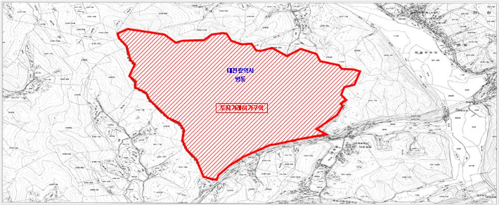 토지거래허가구역으로 재지정된 대전교도소 이전 예정지. 대전시 제공
