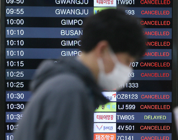 제주공항 결항. 연합뉴스