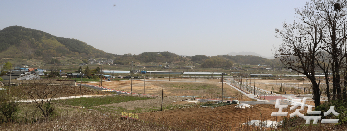 전북 순창군 간부 공무원과 군의원, 경찰관이 매입한 땅에서 바라본 순화지구. 김대한 기자