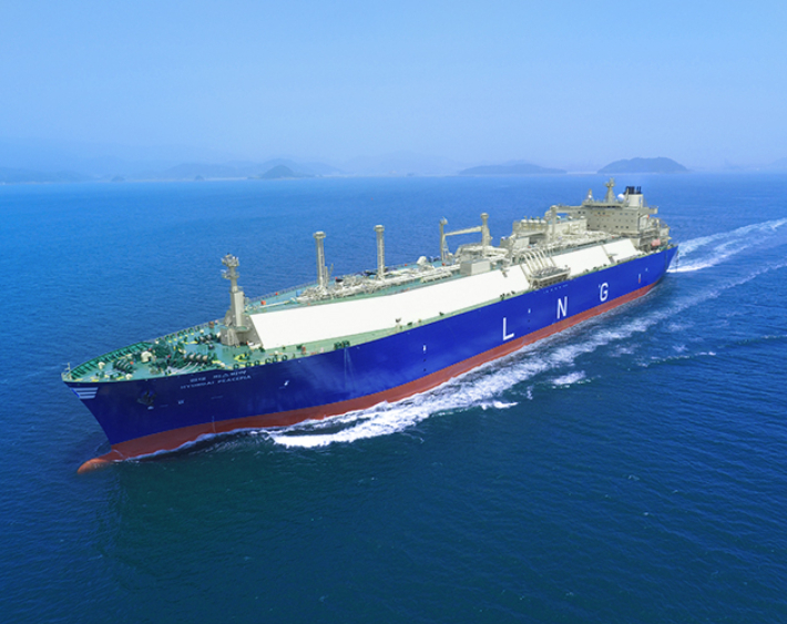 현대LNG해운 소유의 멤브레인형 LNG선 현대 프린스피아. 현대LNG해운 제공