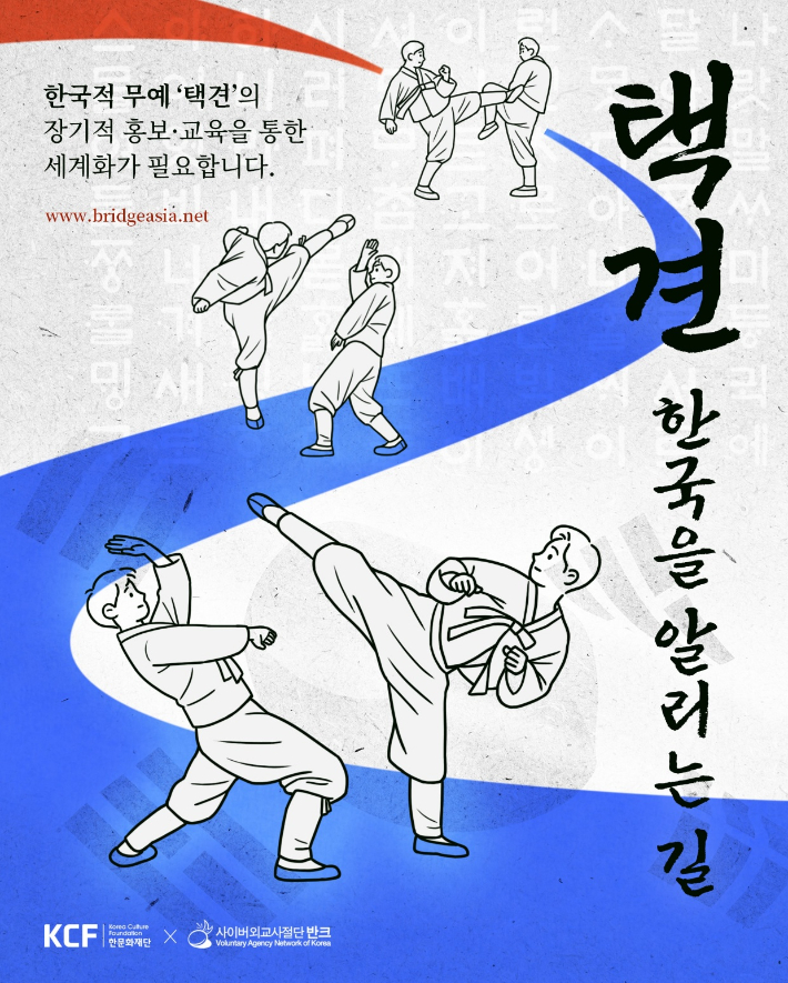 사이버 외교사절단 반크가 제작·배포 중인 글로벌 택견 홍보 포스터. 반크 제공