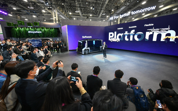 CES 2023에서 열린 현대모비스 미디어 쇼케이스 현장. 현대모비스 제공