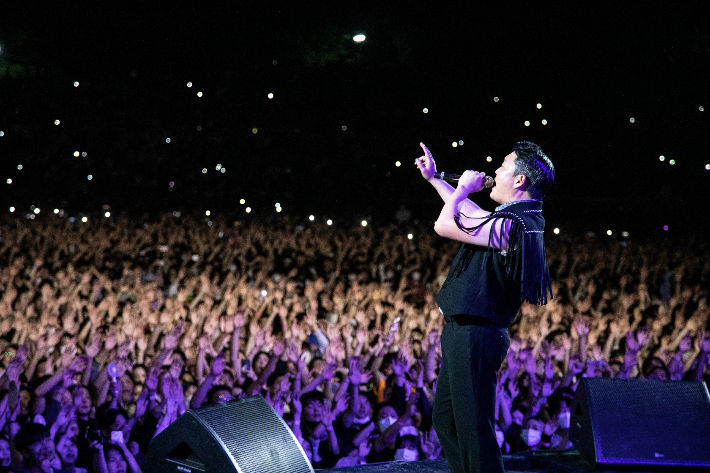 지난해 우암대동제 때 싸이의 공연 모습. 청주대 제공