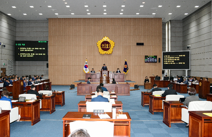 광주광역시의회, 본회의장 모습. 광주광역시의회 제공