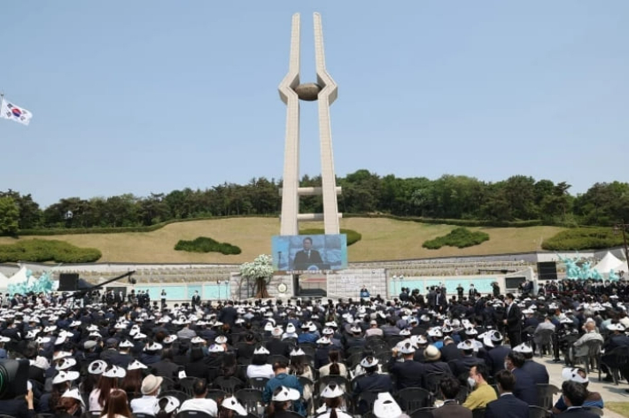 지난해 5·18 민주화운동 42주년 기념식 장면. 광주광역시 제공