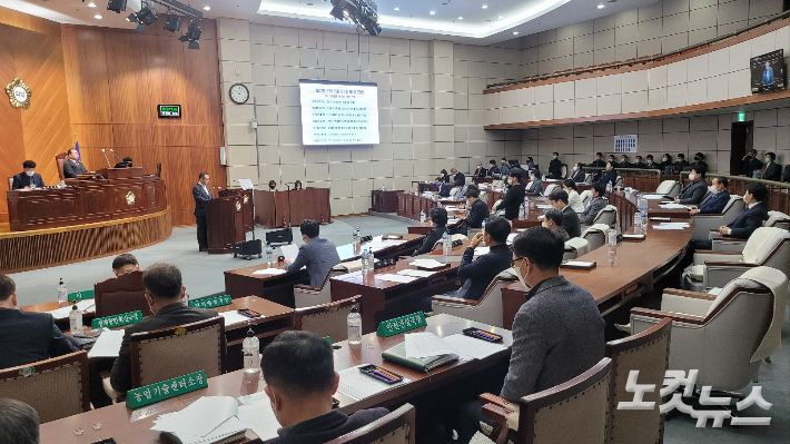 군산시의회 본회의장. 도상진 기자