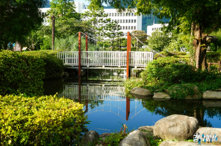 경남도청 연못. 경상남도블로그 갈무리