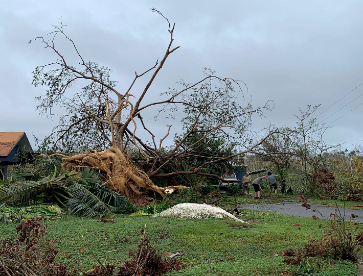 태풍 '마와르'가 강타한 괌 모습. 연합뉴스