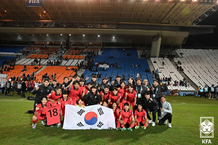 U-20 축구대표팀. 대한축구협회 제공