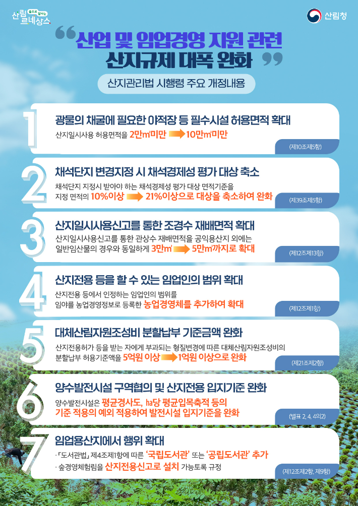 산림청, 산지규제 대폭 완화 - 노컷뉴스
