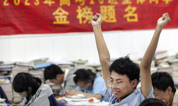 중국의 한 고3 교실. 글로벌 타임즈 캡쳐