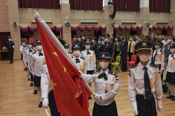 지난해 7월 1일 홍콩의 한 학교에서 홍콩 주권반환 25주년 기념 행사가 열린 모습. 연합뉴스