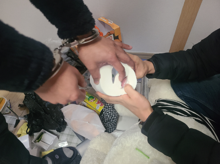 마약 적발 현장. 경찰청 제공