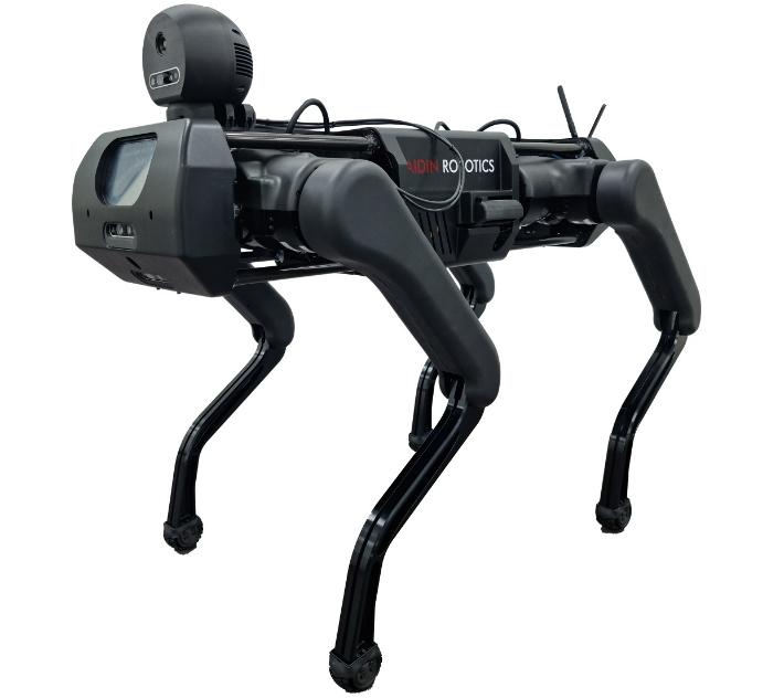 에이딘로보틱스에서 개발한 설비점검용 4족 보행 로봇(ADIN-8). 포스코 제공