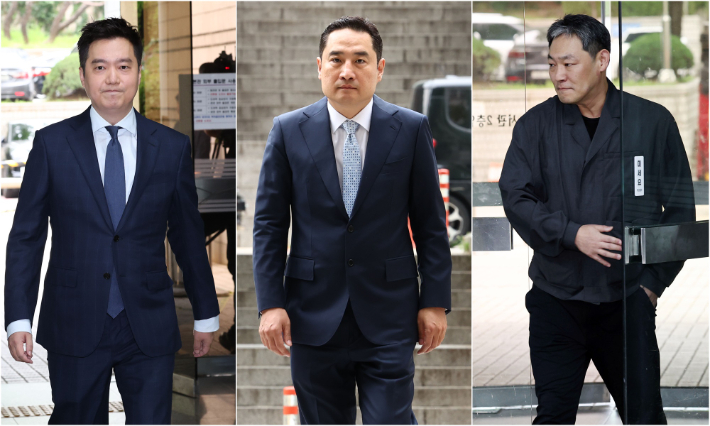 가세연 운영진 강용석 변호사(가운데), 김세의 전 MBC 기자(왼쪽), 김용호 전 스포츠월드 기자. 연합뉴스