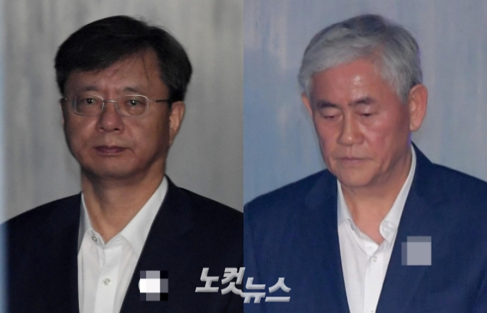 우병우 전 민정수석과 최경환 전 부총리. 박종민 기자