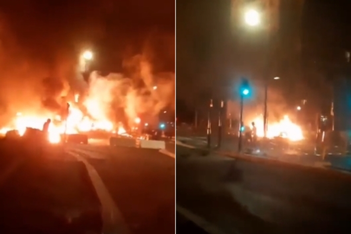 나엘의 사망 소식 뒤 경찰 규탄 집회가 곳곳에서 일어났고, 일부 지역에서는 차량에 불을 지르는 등 폭력 시위로 번졌다. 트위터 캡처