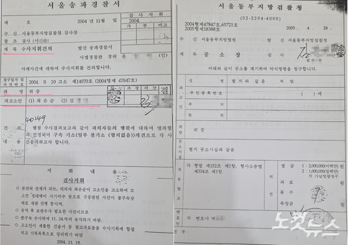 검찰은 최은순씨에 대해 경찰에 보완수사를 지시해, 불구속 기소 의견으로 다시 송치받은 후 결국 벌금형에 그치는 약식기소를 했다.