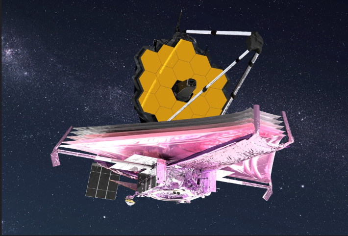 제임스 웹 상상도. NASA's James Webb Space Telescope 캡처