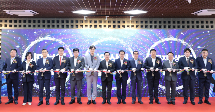 신구 지하상가 연결통로 개통식. 대전시 제공