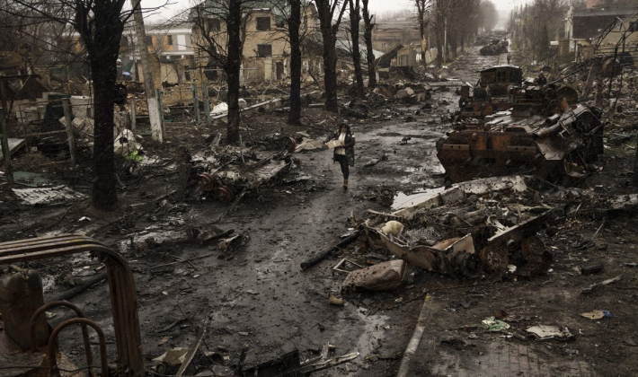 우크라 침공했다 파괴된 러시아 전차들. 연합뉴스