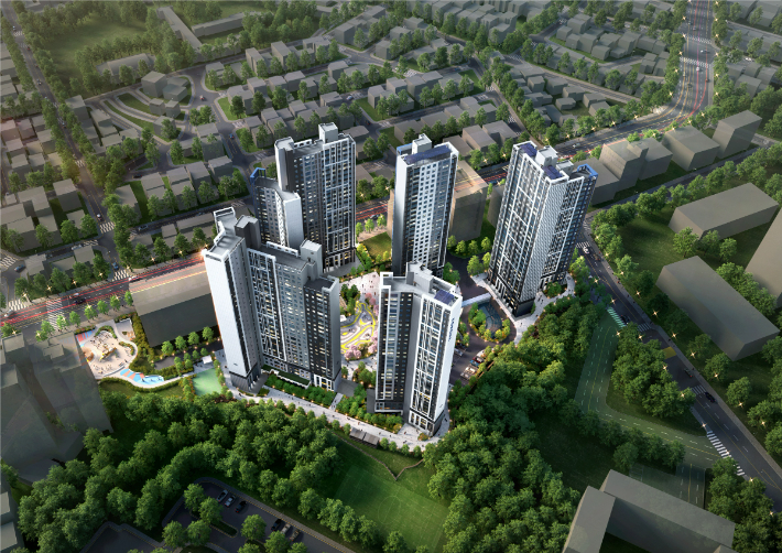 포레나 인천학익 조감도. ㈜한화 건설부문