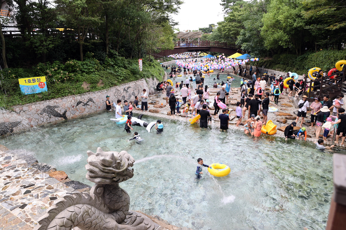 전남 영암 월출산 기찬랜드 지난해 개장 모습. 영암군 제공