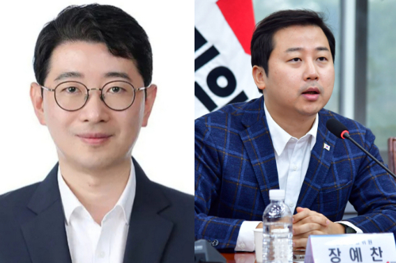 국민의힘 신임 부산시당위원장에 선출된 전봉민 의원 지역구인 수영구에서는 검사 출신에 윤석열 대통령 서울대 후배인 주진우 대통령실 법률비서관(사진 왼쪽)의 전략공천설과 장예찬 국민의힘 청년 최고위원(사진 오른쪽) 도전설이 끊이지 않고 있다.