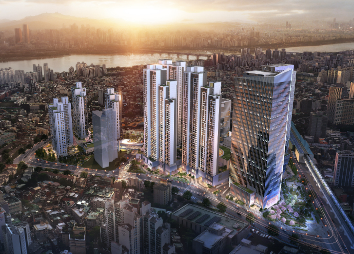 구의역 롯데캐슬 이스트폴 조감도. 롯데캐슬 제공