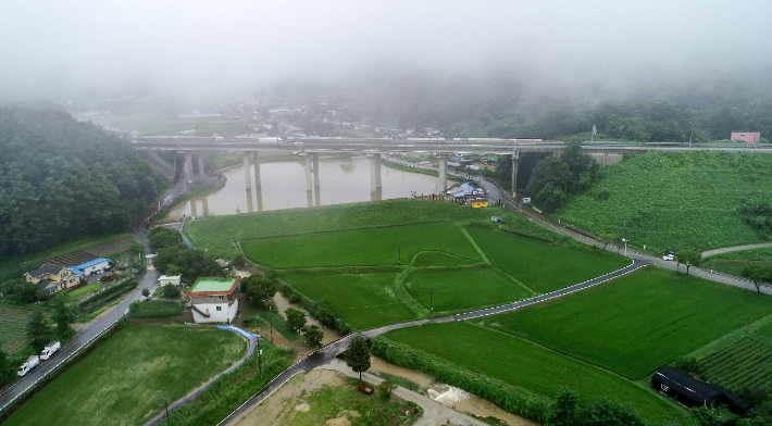 서울-양평 고속도로 대안 노선의 종점인 경기도 양평군 강상면 일대 모습. 연합뉴스 