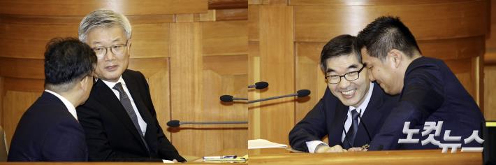 이상민 행안장관 탄핵 심판 선고..표정 다른 양측 변호인단