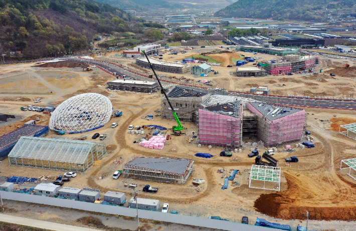 밀양 농어촌관광휴양단지 조성 현장. 밀양시 제공