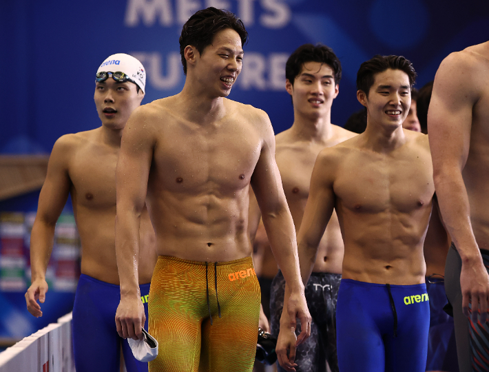 한국 계영 800m 대표팀. 연합뉴스