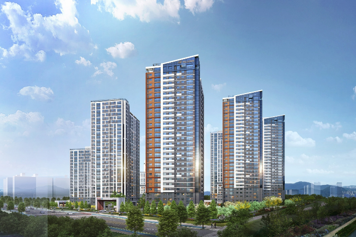 힐스테이트 자이 아산센텀 &nbsp;조감도. 현대건설 제공