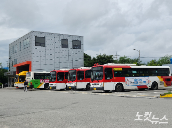 광주 시내버스 차고지(기사 내용과 무관). 박성은 기자 