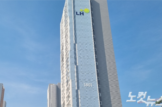 지하주차장 철근 누락이 확인된 충남 아산 배방 LH 아파트 14단지. 인상준 기자