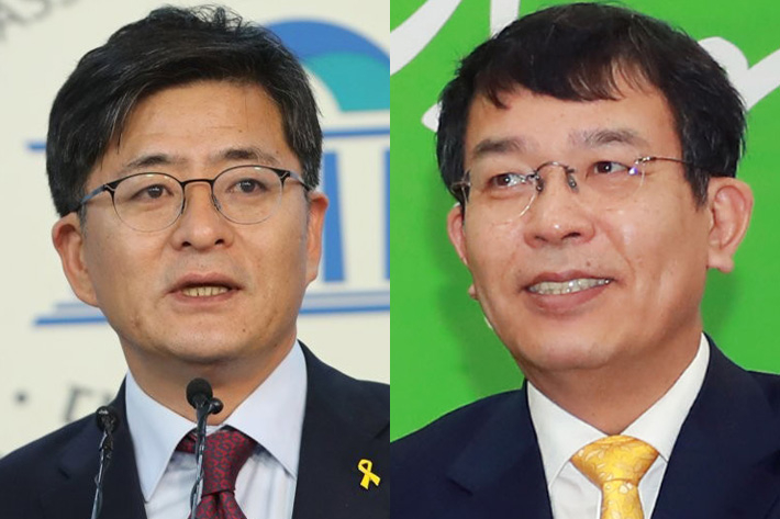 박원석(왼쪽)·김종대 전 의원. 연합뉴스·윤창원 기자 