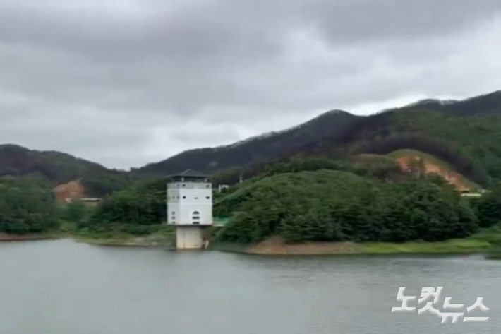 지난달 주암댐 수위. 독자 제공 