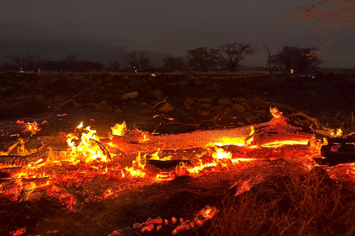 하와이 마우이섬에서 확산 중인 산불. 연합뉴스