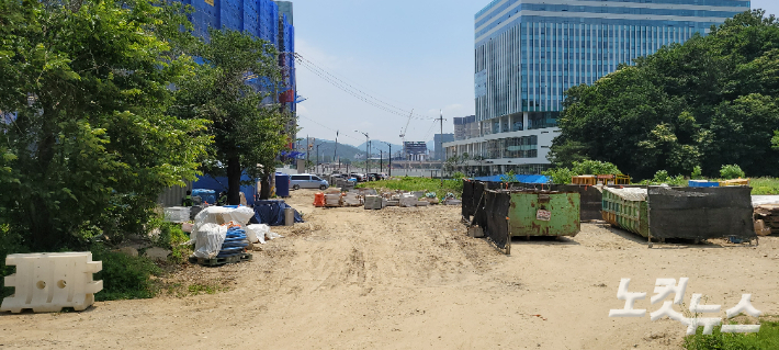 하나님의교회가 매입한 과천지식정보타운 내 종교부지 일대 모습. 박창주 기자