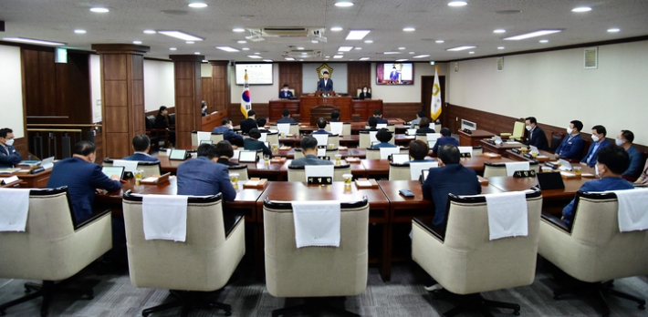 전남 순천시의회 회의 전경. 순천시의회 제공