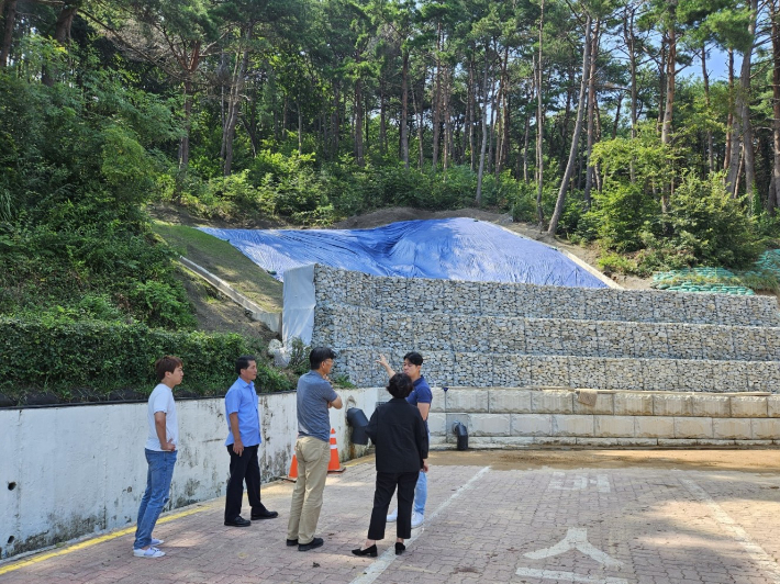 강원도교육청, 태풍 카눈 피해학교 현장 조사