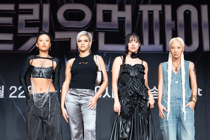 왼쪽부터 '스우파 2' 출연자 놉, 커스틴, 아카넨, 할로. CJ ENM 제공