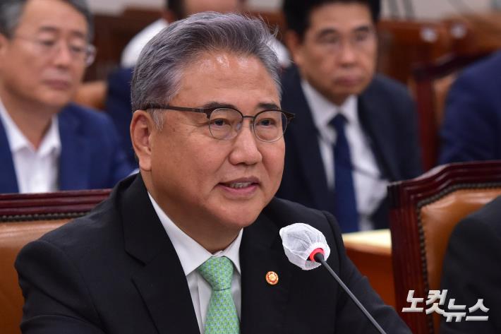 의원 질의에 답변하는 박진 외교부 장관