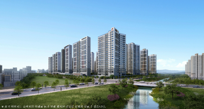 '힐스테이트 첨단센트럴' 투시도. 현대엔지니어링 제공