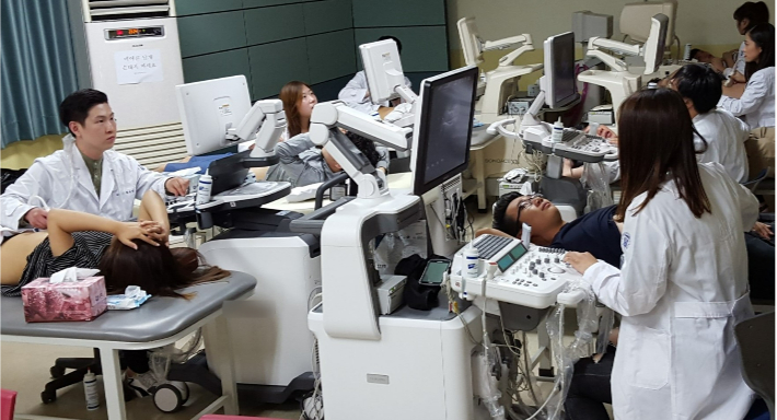 방사선과 초음파영상 실습. 가야대학교 제공