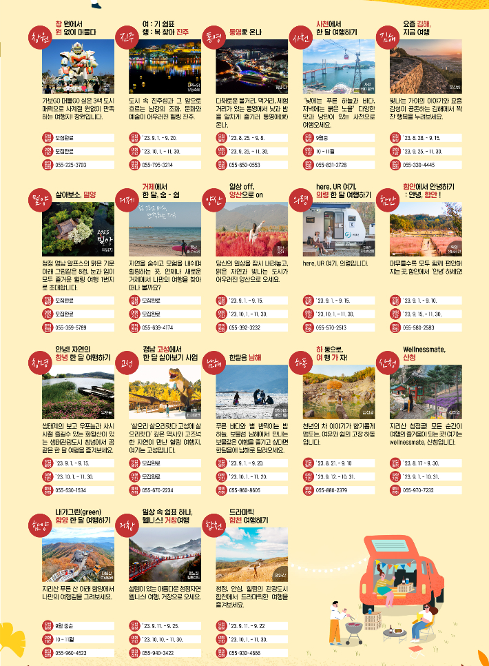 경남에서 한 달 여행하기. 경남도청 제공 