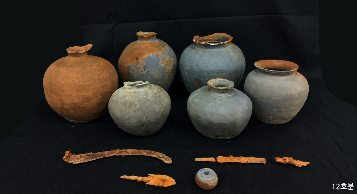 죽내리 12호분 출토 유물. 순천시 제공 