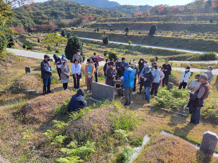 지난해 여순사건 희생자 위령비 탐방. 전남도 제공