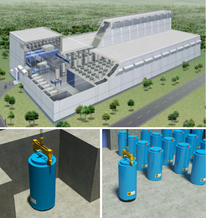 '사용후핵연료 건식저장시스템' 예상도. 두산에너빌리티 캐스크 신기술 제작협력사 협의회 제공 